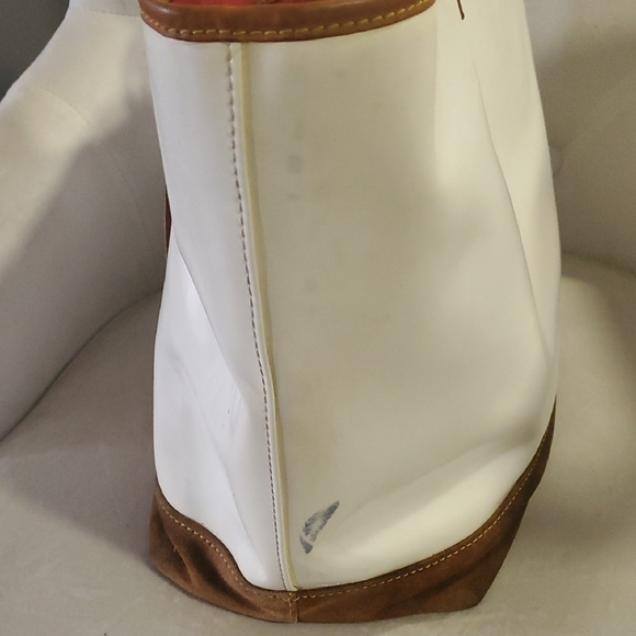 Dooney & Bourke White  and Brown Tote Bag - Picture 6 of 16